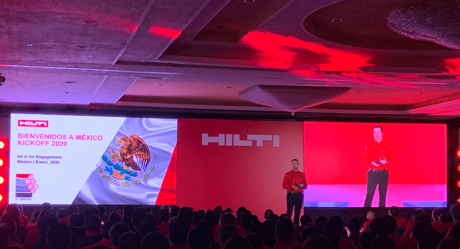 Traducción simultánea y producción en evento plenario Hilti